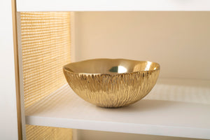 Medium Bowl in Brass Finish | Coral Collection | Villa & House