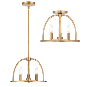 Abbottt 3 Light Vibrant Gold Chandelier