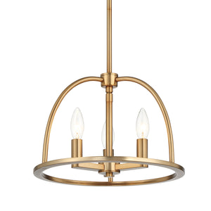 Abbottt 3 Light Vibrant Gold Chandelier