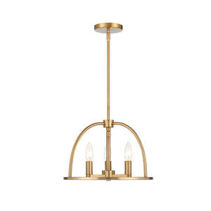 Abbottt 3 Light Vibrant Gold Chandelier