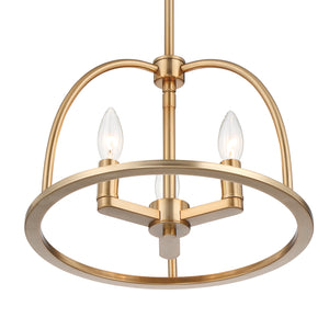 Abbottt 3 Light Vibrant Gold Chandelier