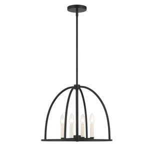 Abbottt 4 Light Black Chandelier