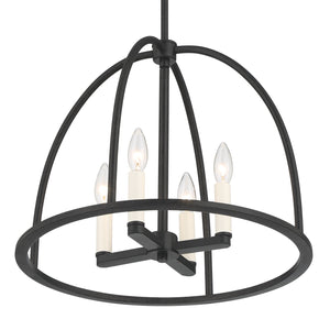 Abbottt 4 Light Black Chandelier