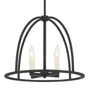 Abbottt 4 Light Black Chandelier