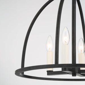 Abbottt 4 Light Black Chandelier