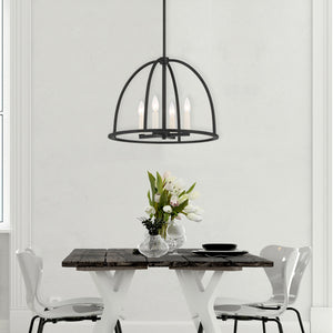 Abbottt 4 Light Black Chandelier