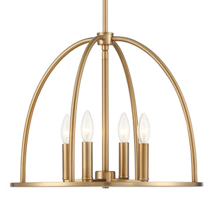 Abbottt 4 Light Vibrant Gold Chandelier