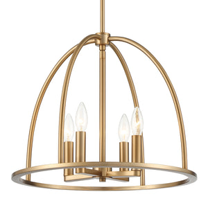 Abbottt 4 Light Vibrant Gold Chandelier