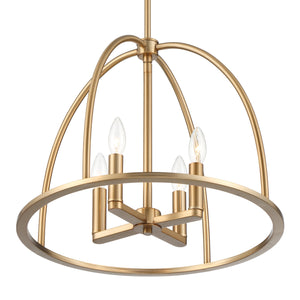 Abbottt 4 Light Vibrant Gold Chandelier