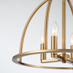 Abbottt 4 Light Vibrant Gold Chandelier