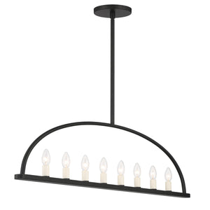 Abbottt 8 Light Black Linear Chandelier