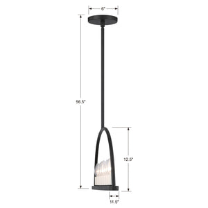 Abbottt 8 Light Black Linear Chandelier