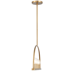 Abbottt 8 Light Vibrant Gold Linear Chandelier