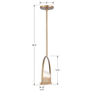 Abbottt 8 Light Vibrant Gold Linear Chandelier