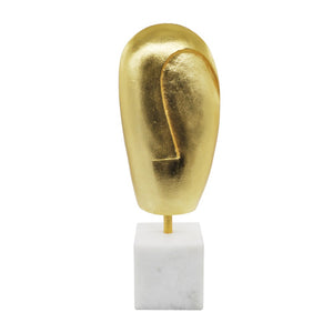 Worlds Away Abbie Abstract Face Sculpture – Gold Leaf