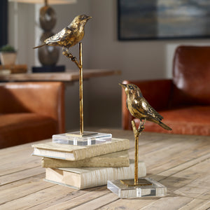 Passerines Bird Sculptures S/2