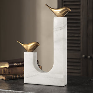 Songbirds Brass Sculpture