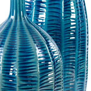 Bixby Blue Vases, S/2