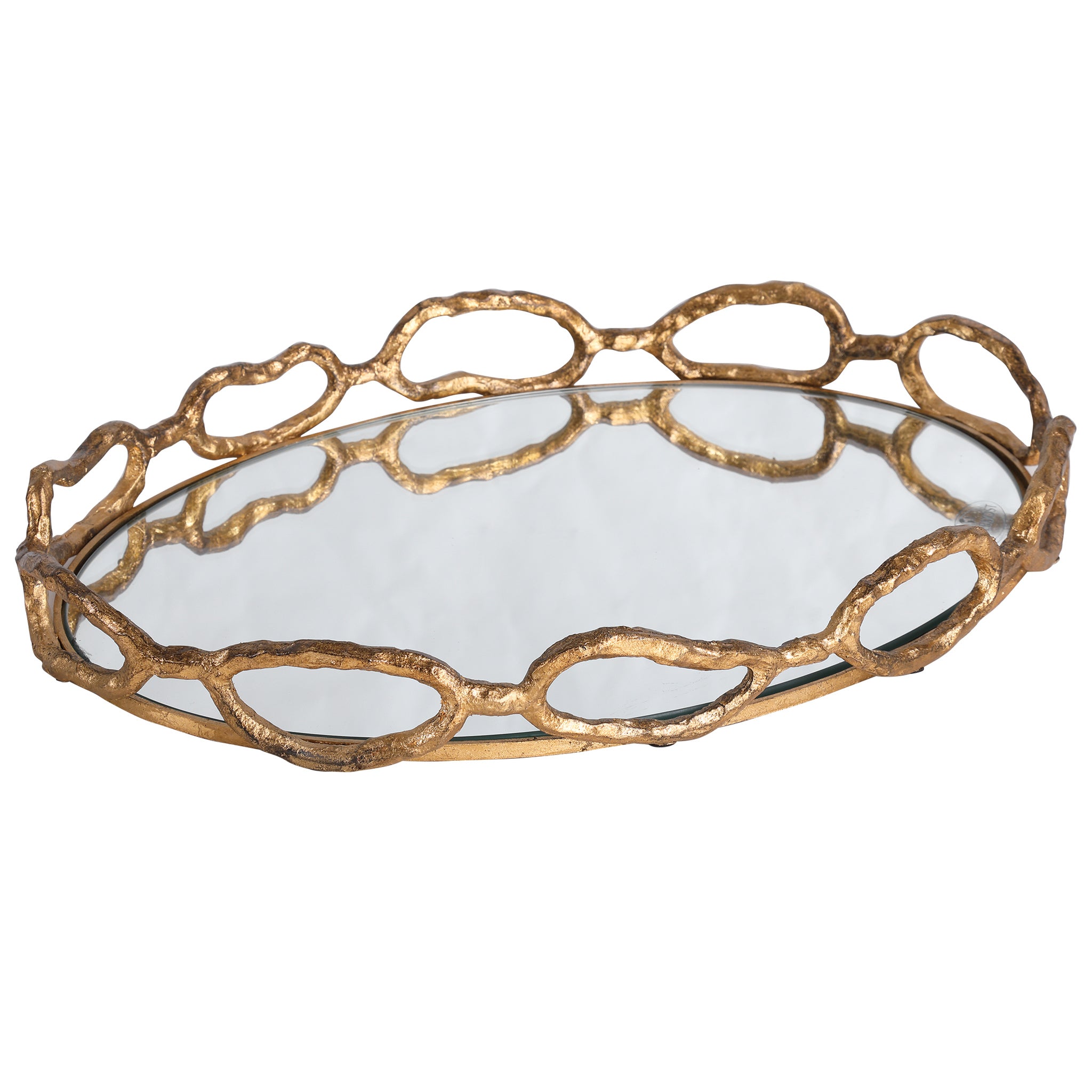 Uttermost Cable Chain Mirrored Tray