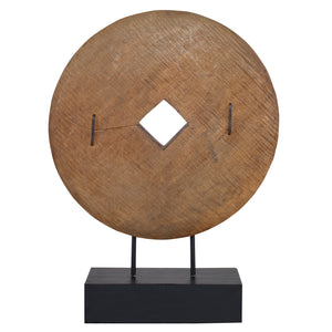 Goa Round Wooden Sculpture