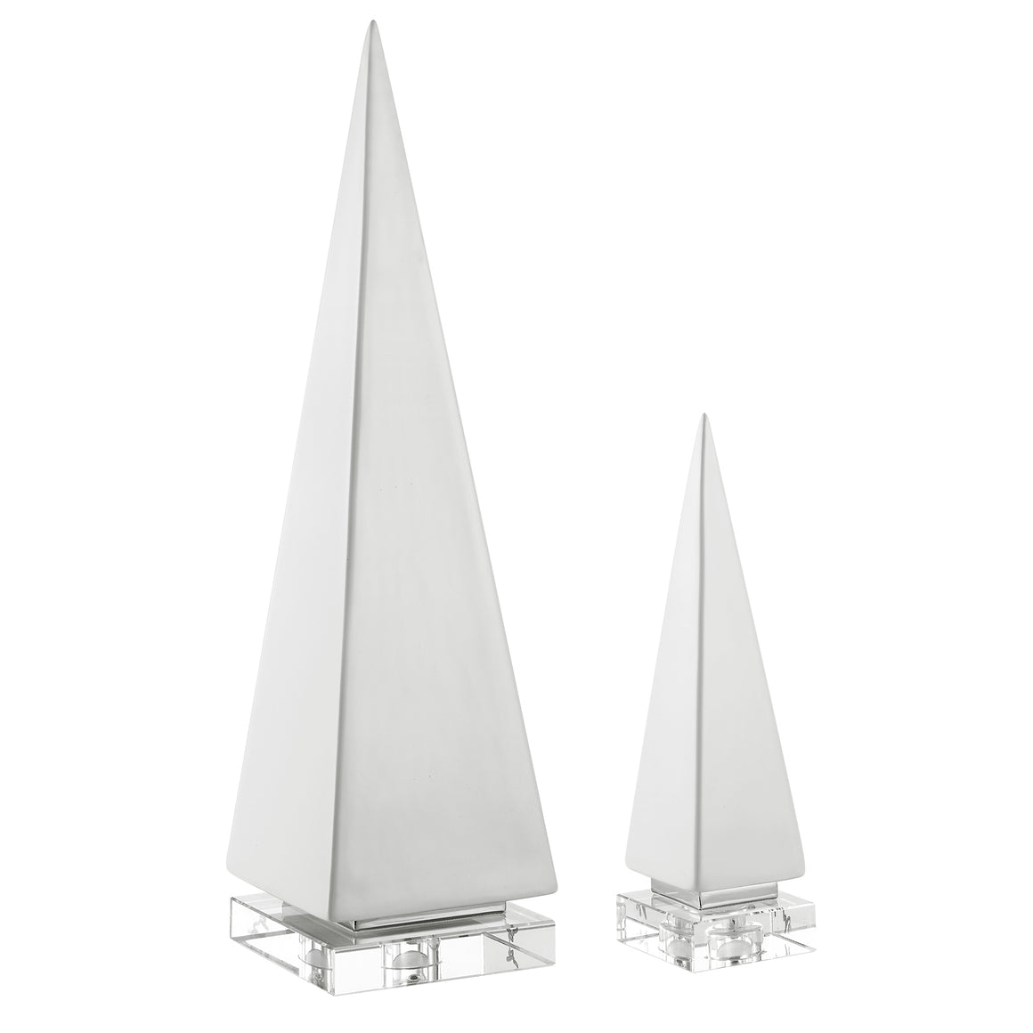 Great Pyramids Sculpture in White, S/2