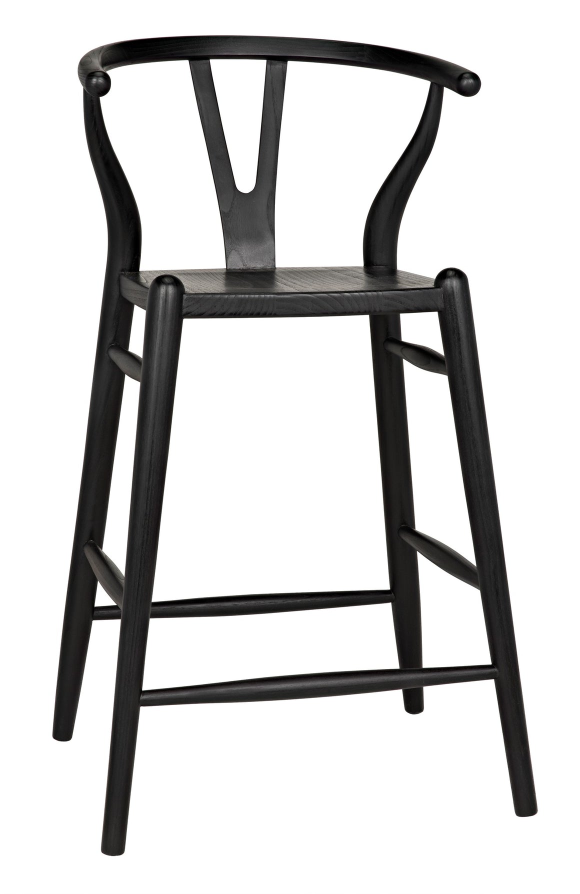 Noir Zola Counter Stool - Charcoal Black