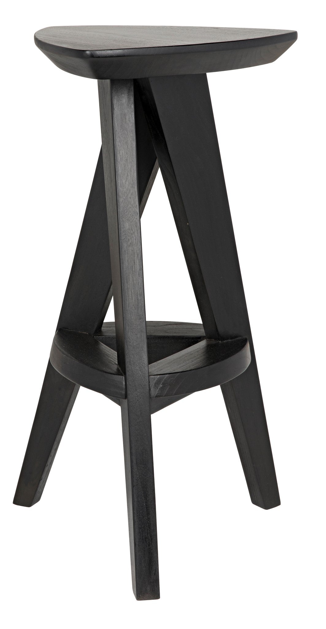 Noir Twist Counter Stool - Charcoal Black