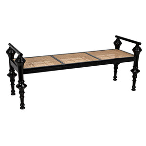 Indochine Bench - Charcoal Black