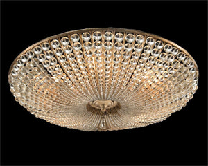 Beaded Crystal Six-Light Semi-Flush