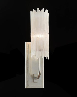 Natural Selenite Single-Light Wall Sconce