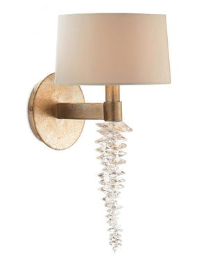 Cascading Crystal Waterfall One-Light Wall Sconce