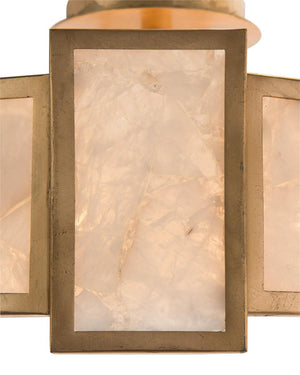 Calcite Panel Six-Light Semi-Flush
