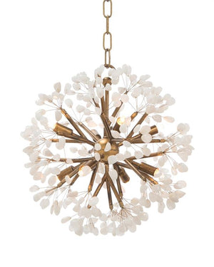 Ceres:  Quartz Crystal Spherical Eight-Light Chandelier