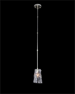 Dulcet:  Single Droplight with Glass Formed Shade
