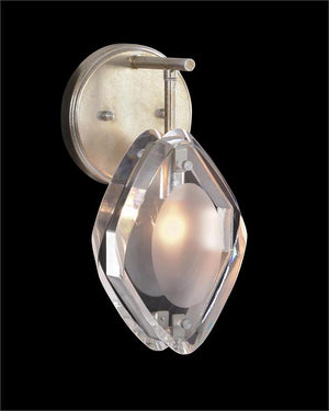 Faceted Glass Single-Light Wall Sconce