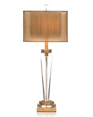 Crystal and Antique Brass Table Lamp