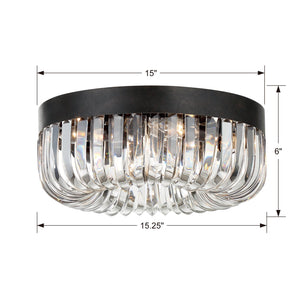 Alister 5 Light Charcoal Bronze Ceiling Mount