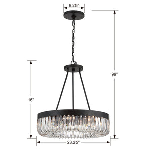 Alister 8 Light Charcoal Bronze Chandelier