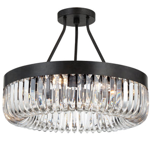 Alister 8 Light Charcoal Bronze Ceiling Mount
