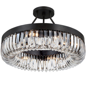 Alister 8 Light Charcoal Bronze Ceiling Mount