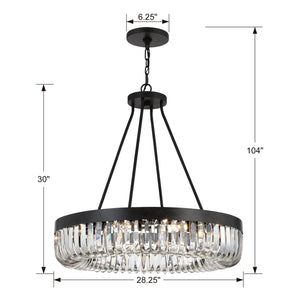 Alister 10 Light Charcoal Bronze Chandelier