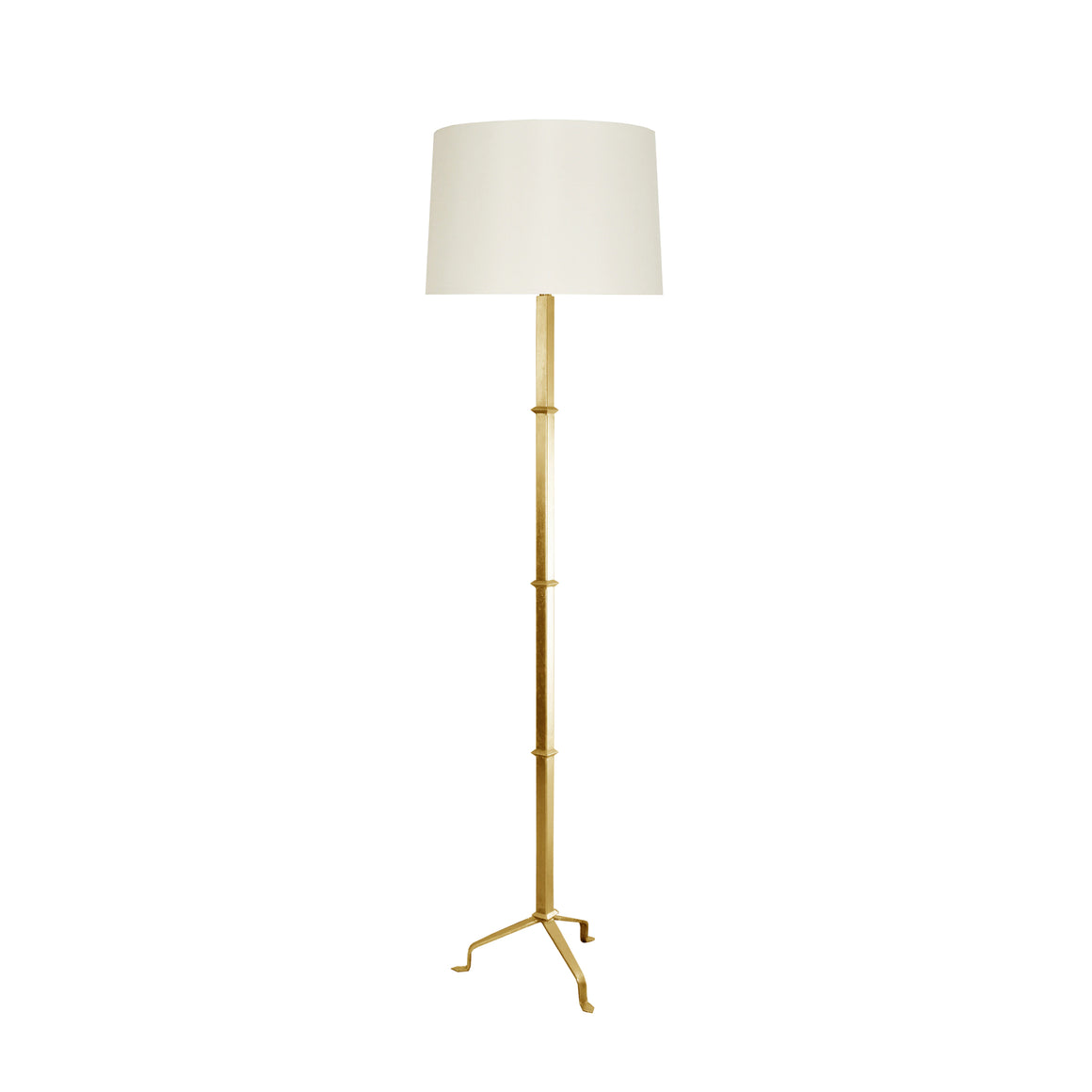 Worlds Away Alvaro Tripod Floor Lamp - Gold Leaf