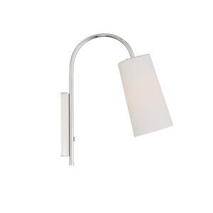 Alexa 1 Light Polished Nickel Wall Mount