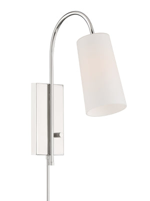 Alexa 1 Light Polished Nickel Wall Mount