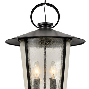 Andover Outdoor 4 Light Matte Black Chandelier