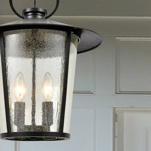 Andover Outdoor 4 Light Matte Black Chandelier