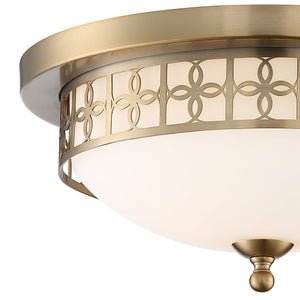 Anniversary 2 Light Vibrant Gold Ceiling Mount