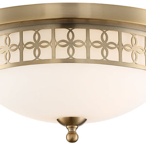 Anniversary 2 Light Vibrant Gold Ceiling Mount