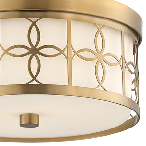 Anniversary 2 Light Vibrant Gold Ceiling Mount