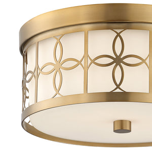 Anniversary 2 Light Vibrant Gold Ceiling Mount